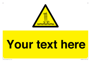 Custom warning artificial waterfall